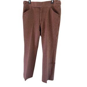 Swagger 60s Mens Houndstooth Skinny Ankle Pants Size 34/31 Brown Hipster
